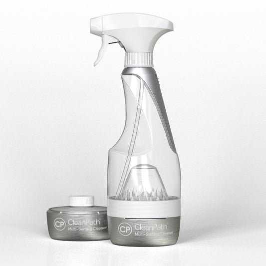 CleanPath® Multi-Surface Cleaner Bundle: (1) Reusable Trigger Spray Bottle + (2) Multi-Surface Cleaner Pods