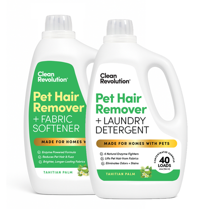 Pet Hair Remover Laundry System: Laundry Detergent + Fabric Softener